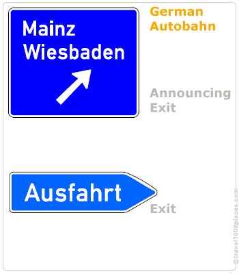 German Autobahn Signage
