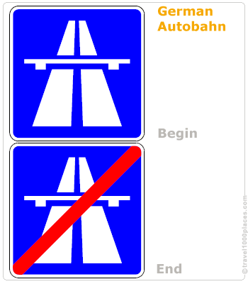 German Autobahn Signage