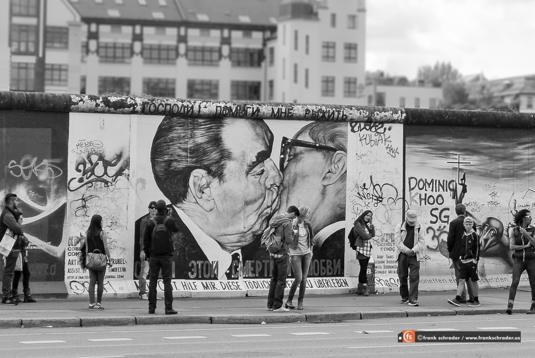 Berlin Wall Graffiti Gorbachev and Erich Honecker
