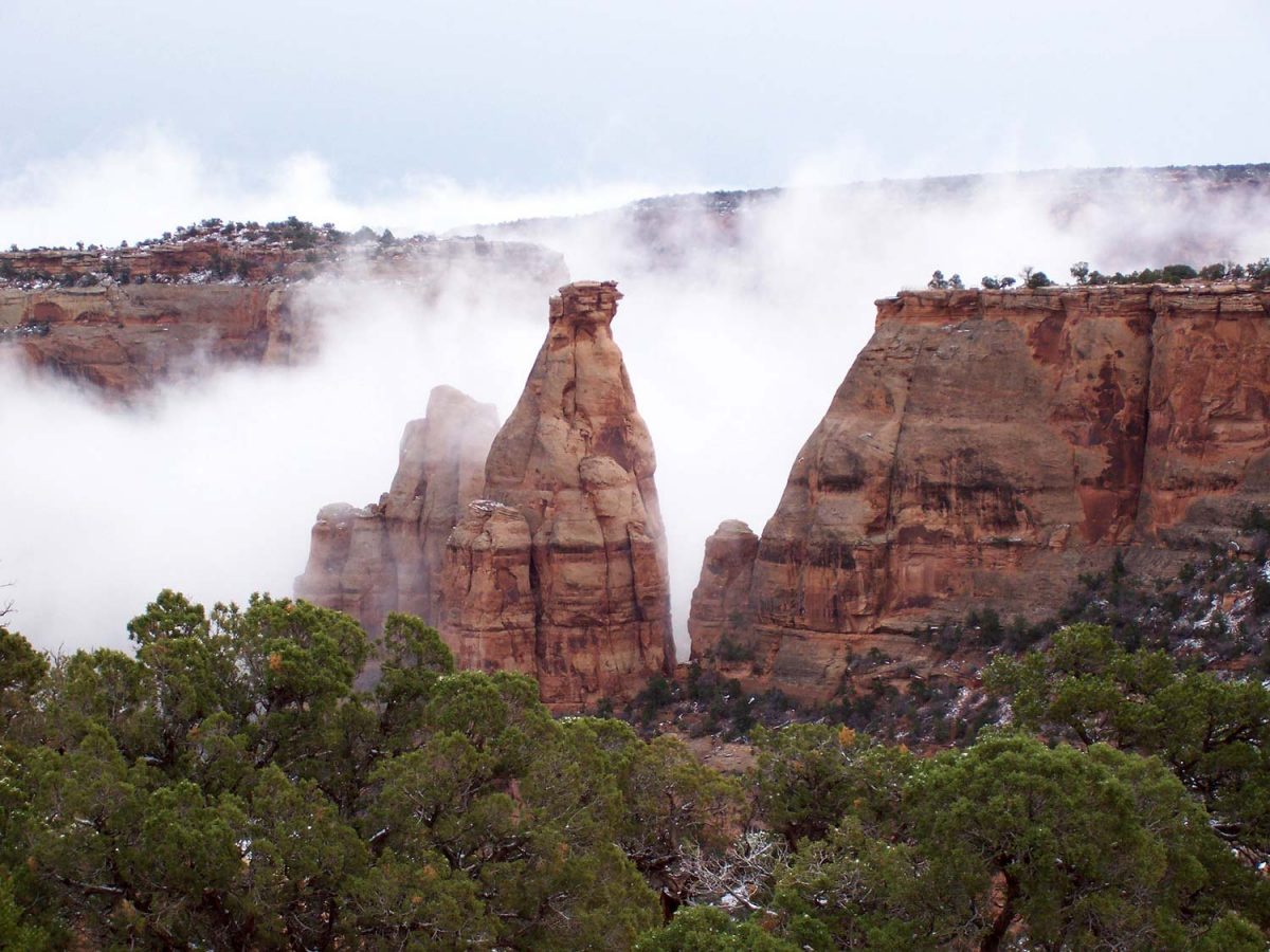 Colorado National Monument -- Misty Monoliths in Monument Valley[photo: NPS]