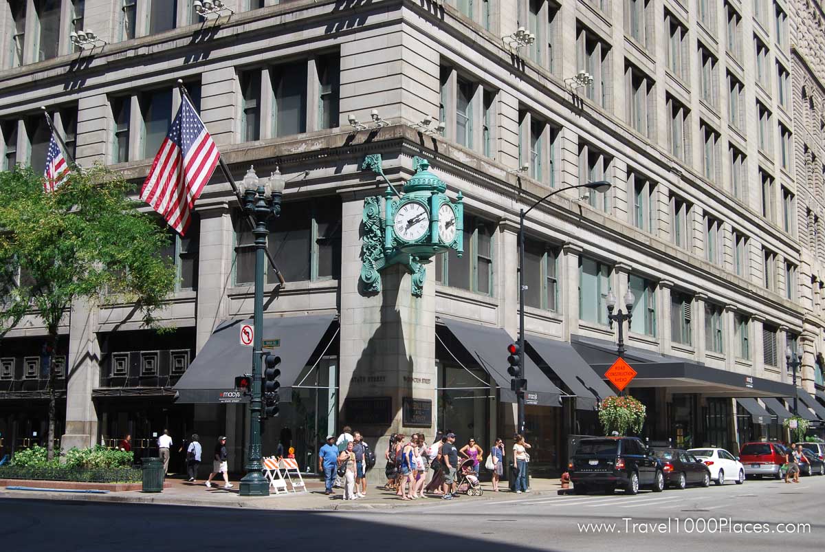 Marshall Field's building and the famous clock
