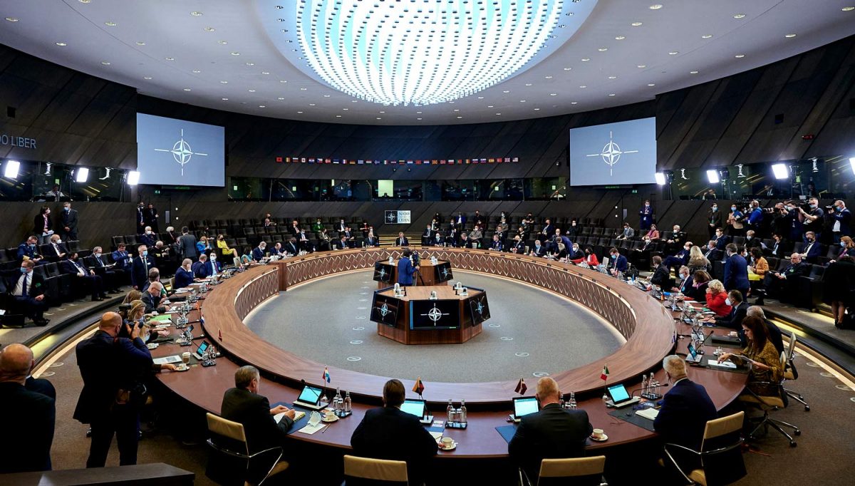 NATO Meeting in Brussels, Belgium in February 2022 [image: NATO]