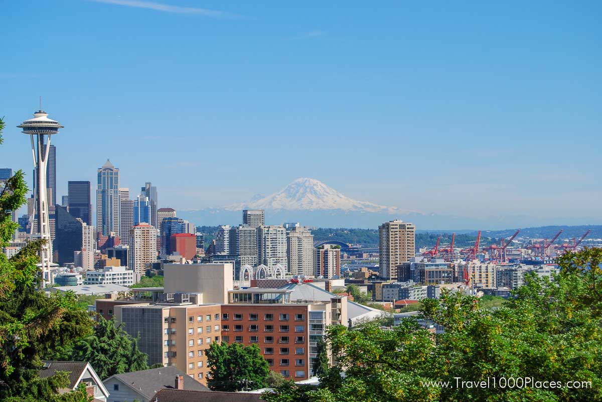 Seattle with a view of Mount Rainier