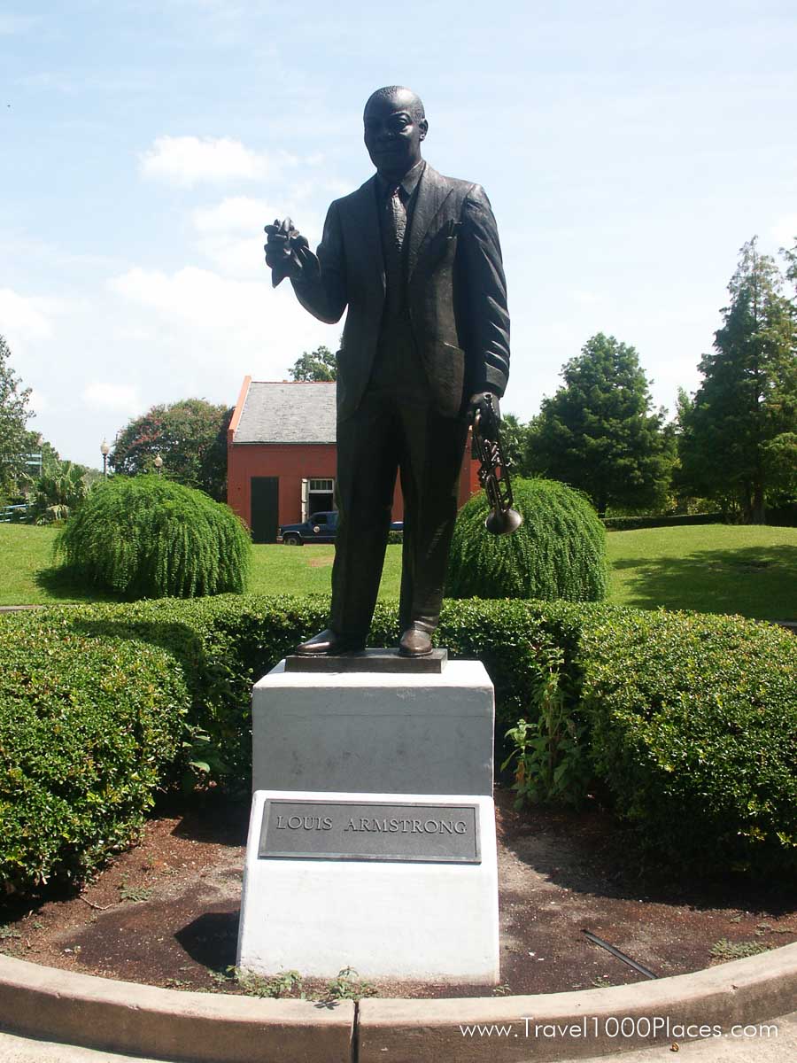 'Satchmo' Louis Armstrong Statue, New Orleans, Louisiana, USA