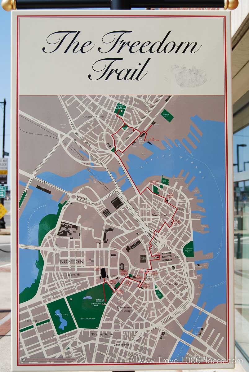 Freedom Trail Maps all along the trail