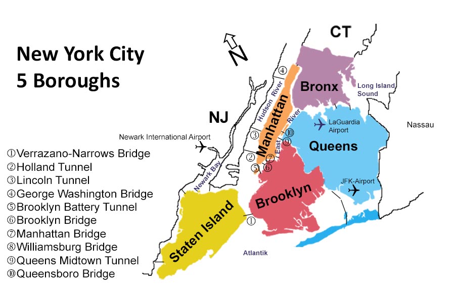 New York City's 5 boroughs
