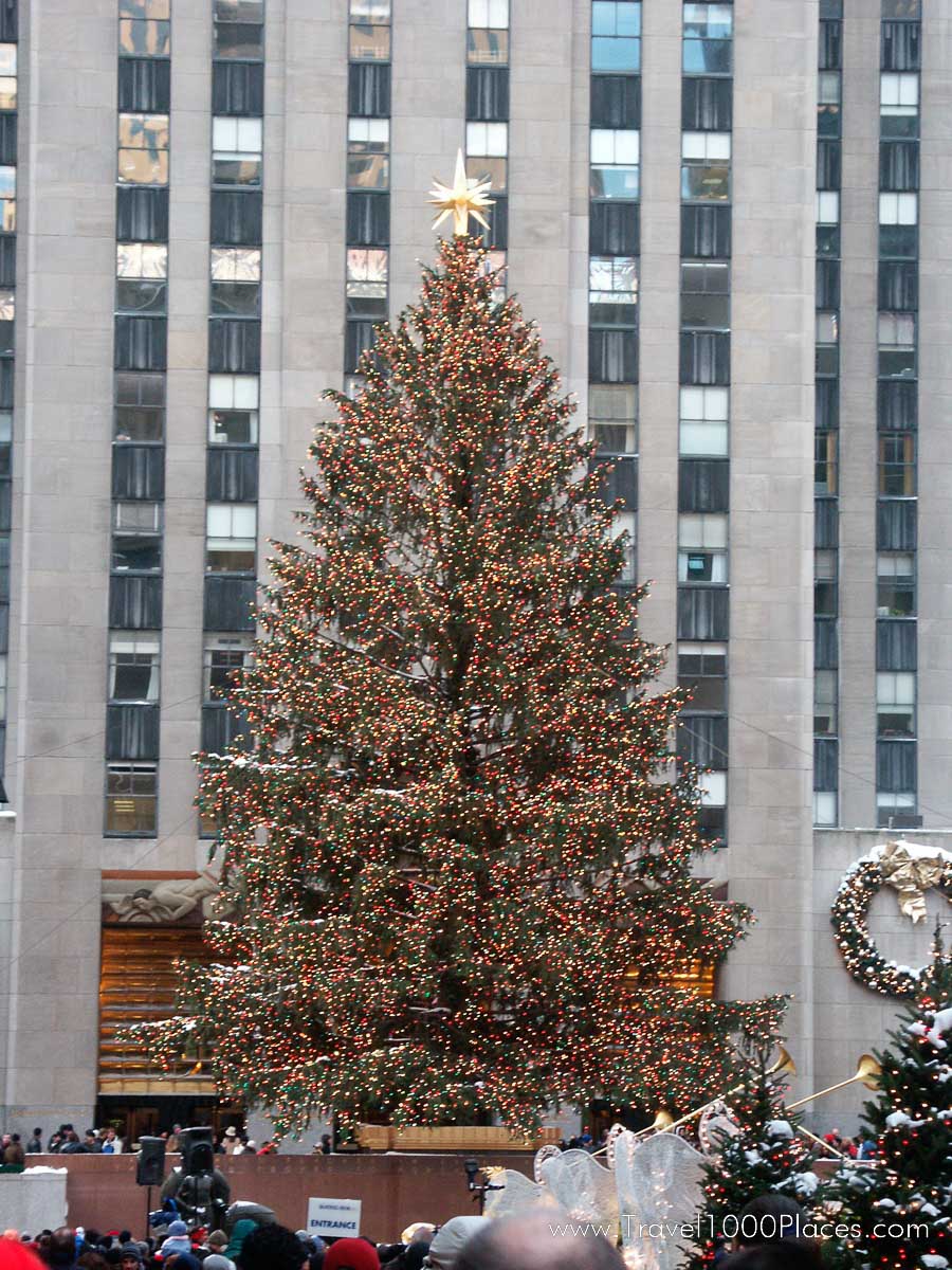 NYC Christmas Tree at Rockefeller Center in Manhattan